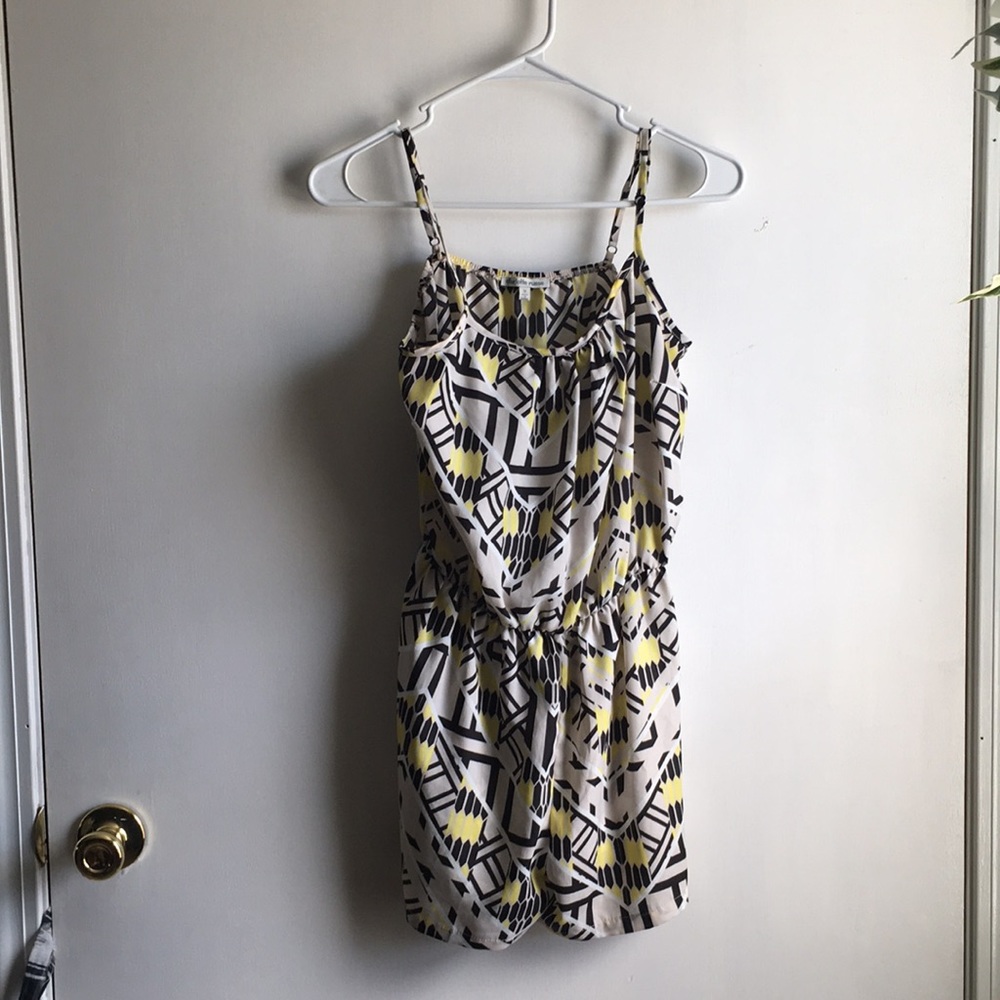 One piece black yellow romper